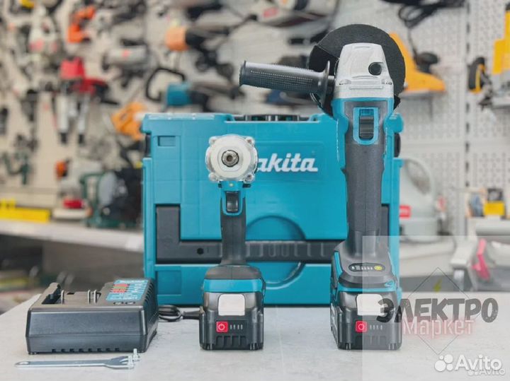 Набор бесщеточный 2в1 Makita Болгарка+Гайковерт