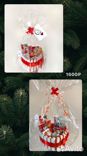 Сердце из киндеров Сладкий подарок