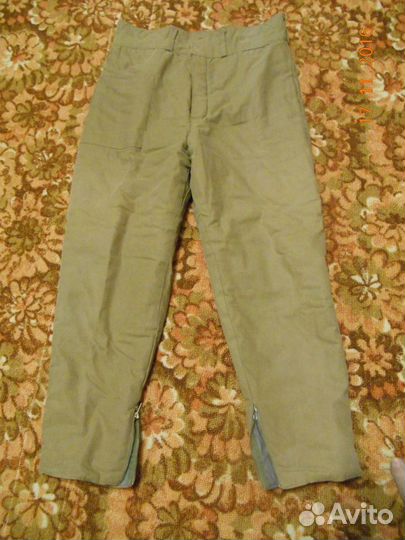 Новые ватные брюки военного образца цвета хаки