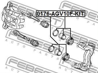 Ремкомплект переднего суппорта febest, 0176AGV10fkit