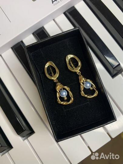 Серьги позолота