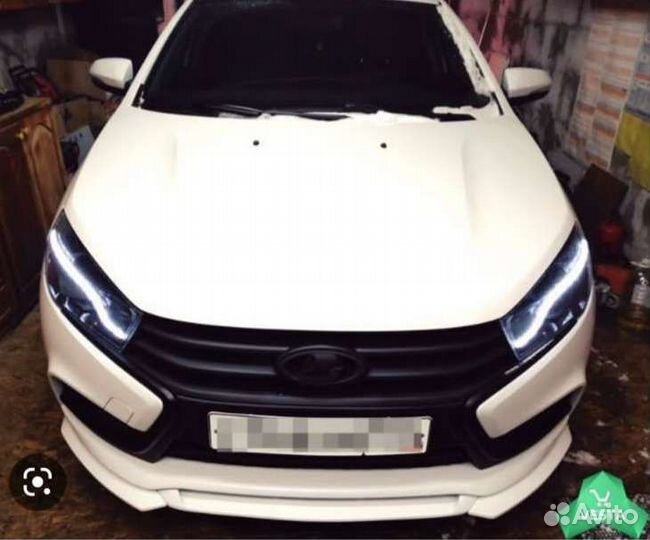 Губа на бампер vesta