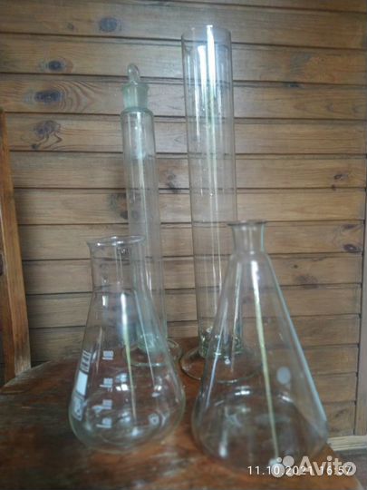 Стеклянные химические колбы