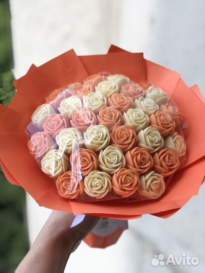 Букет сладкий съедобный. Шоколадные розы