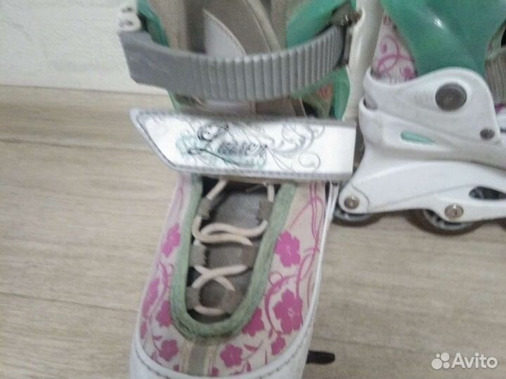 Роликовые коньки детские раздвижные 33-35 размер