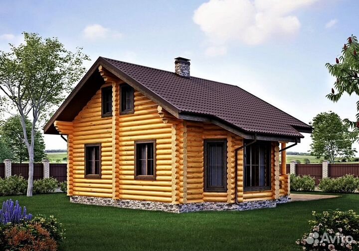 Дом из оцилиндрованного бревна