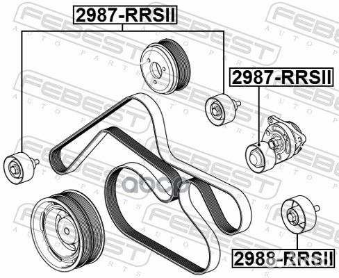 Ролик обводной подходит для land rover range rover