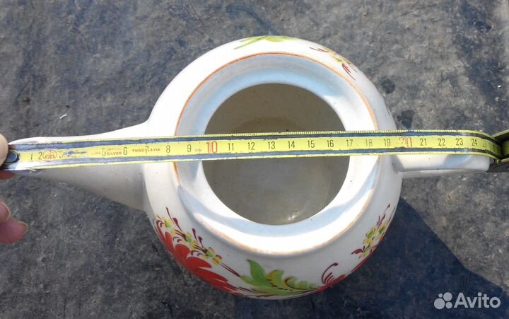 Чайник 2.2 литра СССР Петриковская роспись Майолик