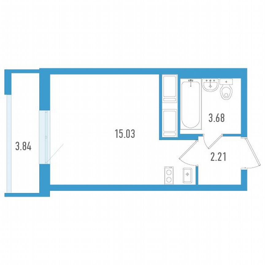 Квартира-студия, 22 м², 10/25 эт.