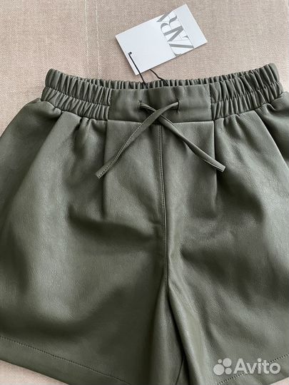 Шорты zara кожа новые