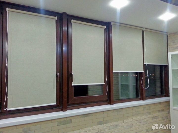 Алюминиевые окна коричневые фасадные