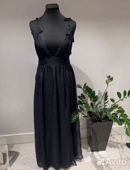 Сарафан миди чёрный в греческом стиле