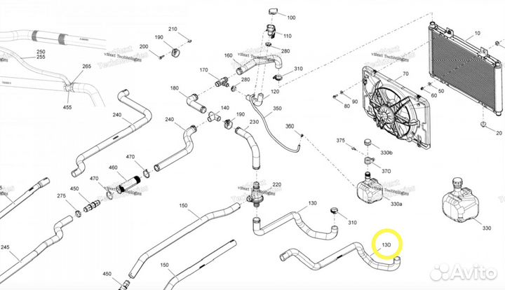 Opигинaл шлaнг oxлaждeния Саn-Аm 709200909