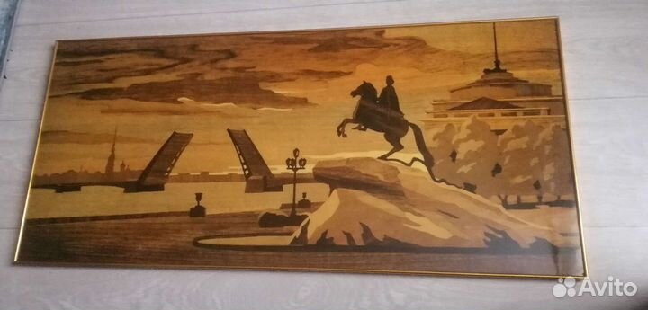 Винтажная картина-панно 