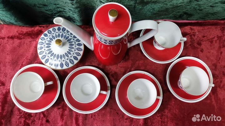 Кофейный сервиз гдр Freiberger porzellan
