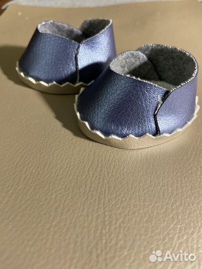 Туфли для куклы текстильной