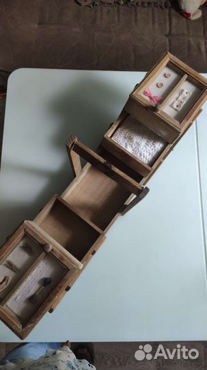 Органайзер деревянный раздвижной для шитья