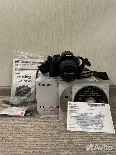 Зеркальный фотоаппарат canon 1000d