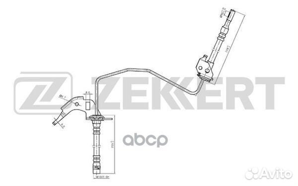 Шланг тормозной задний правый Opel Astra G H 9