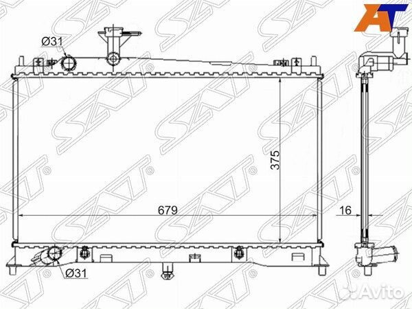 Радиатор mazda mazda6