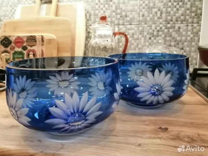 Ваза цветное стекло СССР