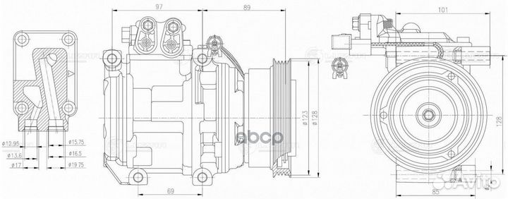 Компрессор кондиц. для а/м Hyundai Tucson/Kia S