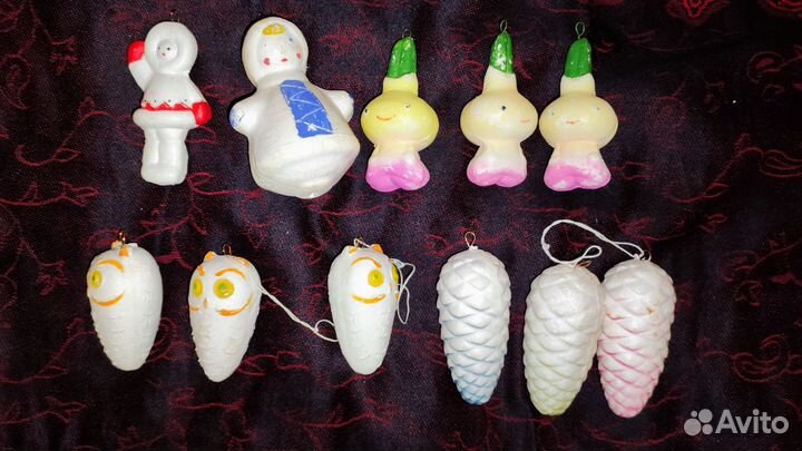 Игрушки СССР из пенопласта и ваты