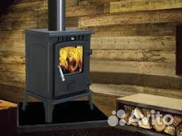 Печь камин чугунный