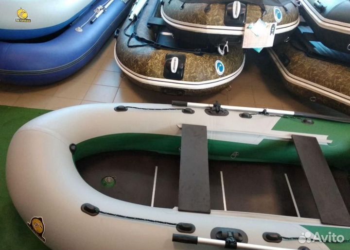 Лодка пвх Тритон 360 Sport серый/зелёный