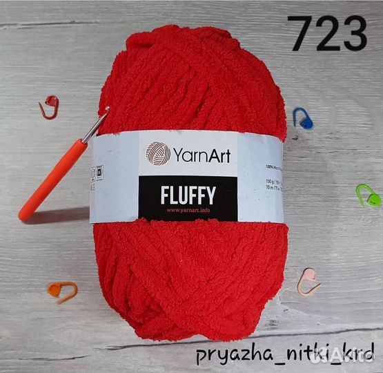 Yarnart fluffy плюшевая Пряжа нитки вязание