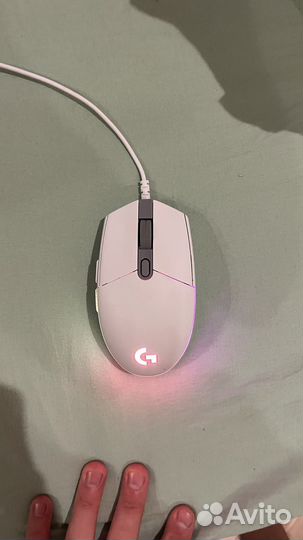 Мышь проводная Logitech G102 lightsync белый