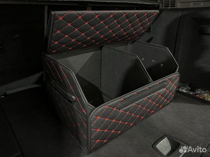 Органайзер L черный, красная строчка 2