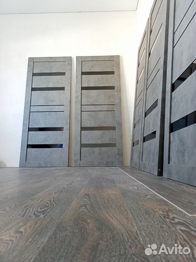 Двери межкомнатные Бетон тёмный