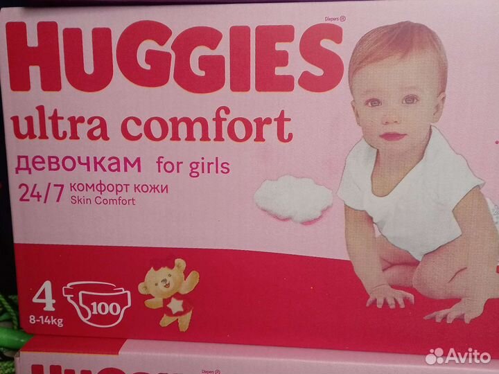 Huggies ultra comfort 4, 100 шт