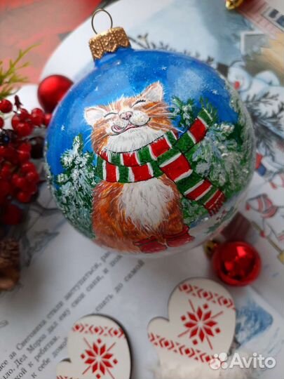 Шар на елку с росписью