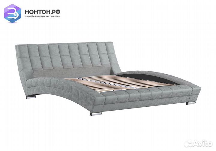 Кровать Оливия светло-серая