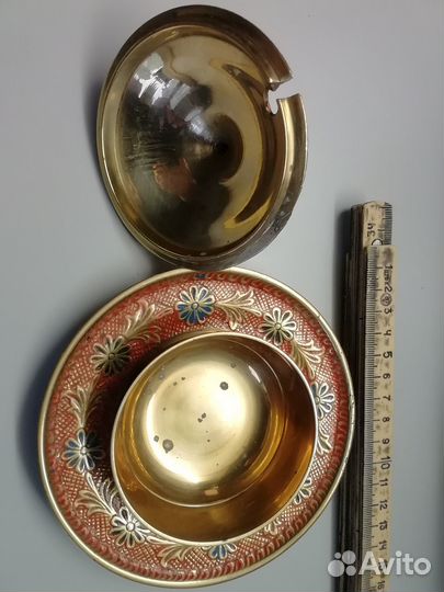 Сахарница латунь Индия-СССР