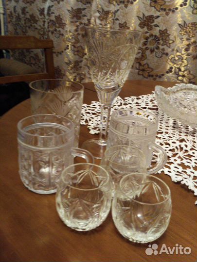 Хрустальные стаканы, стопки