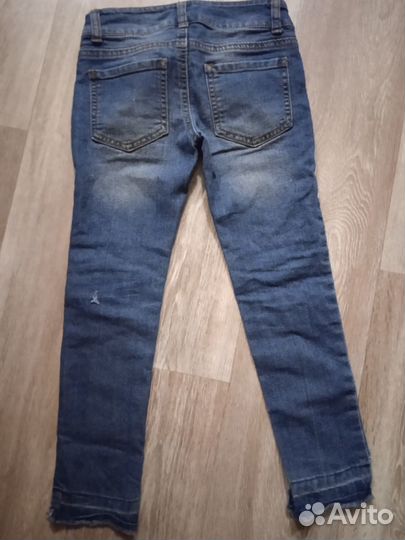 Джинсовая курточка,платье,джинсы на рост 110-128