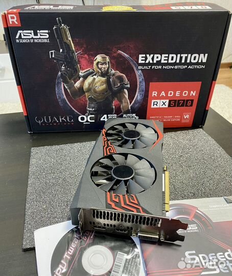 Видеокарта Radeon asus Expedition RX570 4Gb