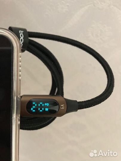 Кабель usb type c 66w с индикацией