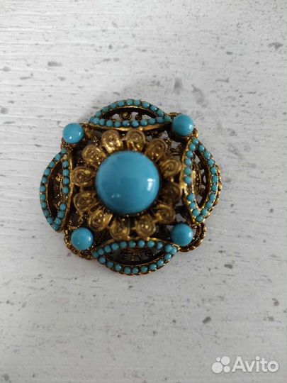 Брошь, винтаж, Чехия, Яблонекс