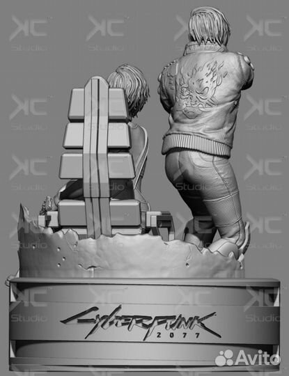 Cyberpunk диорама Джуди Альварес и ви 2077