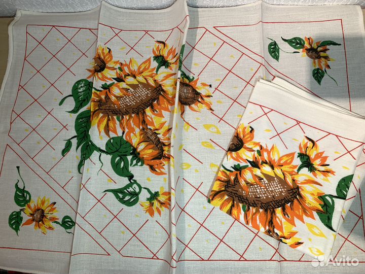 Постельное белье СССР, скатерть лен