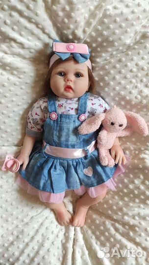 Кукла реборн, 55 см, бебиборн для девочки