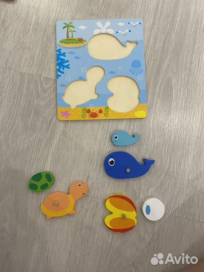 Развивающие игрушки пазлы-вкладыши