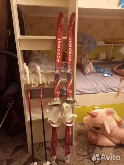 Лыжи беговые детские 120 см