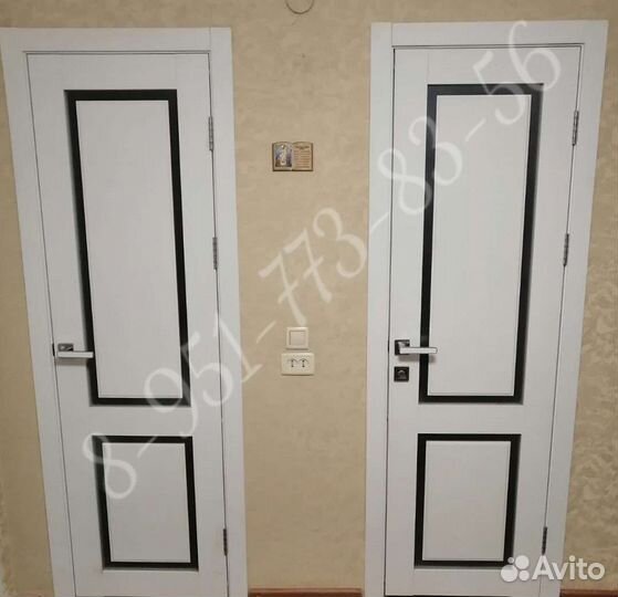 Двери межкомнатные царговые белые пвх