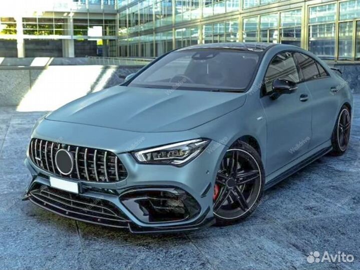 Губа передняя Mercedes C118 CLA45 AMG черная