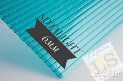 Поликарбонат бирюзовый 6мм